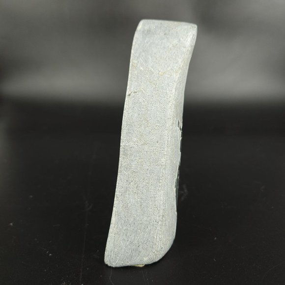 Inuit Eskimo Carving Etching Soapstone Soap Stone Sculpture CAN Igloo Tag Signed - Picture 8 of 13